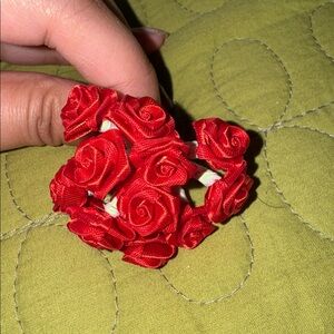 Elegant Red Mini Rose Cluster